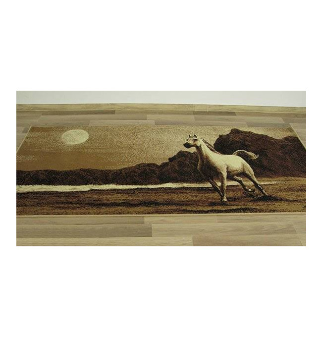 Koberec Makata - Cválající kůň, béžový