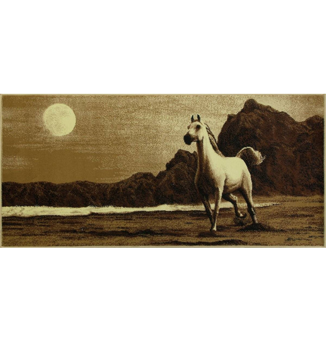 Koberec Makata - Cválající kůň, béžový