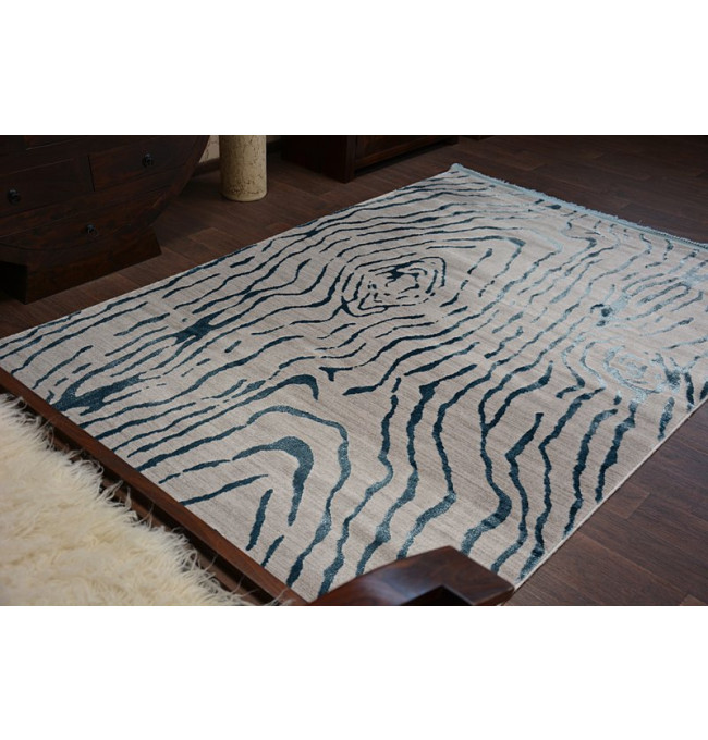 Koberec MANYAS 195AA Šedý/Modrý