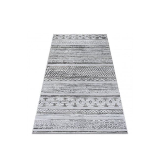 Koberec NOBIS 84245 stříbrný- ZYGZAG