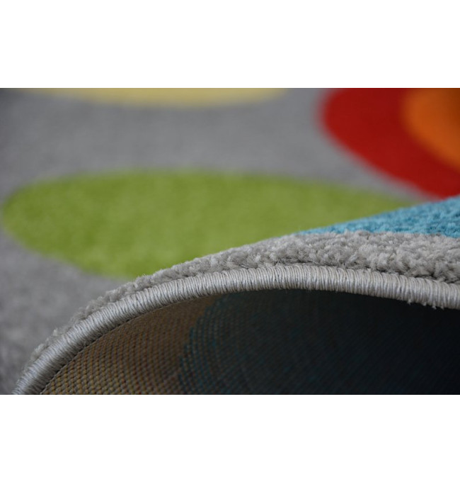 Koberec PAINT půlkruh G4779 - Tečky šedý / krém