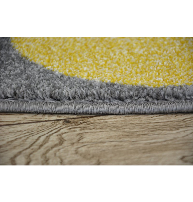 Koberec PAINT půlkruh G4779 - Tečky šedý / krém