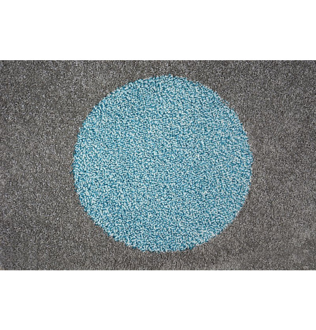 Koberec PAINT půlkruh G4779 - Tečky šedý / krém