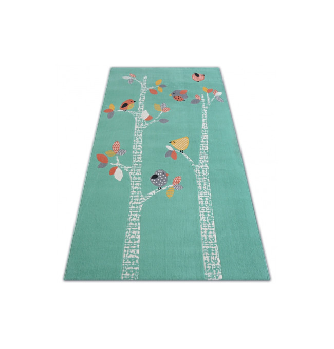 Koberec PASTEL 18405/043 - Ptáčci zelený