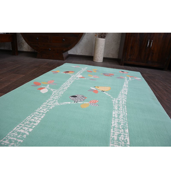 Koberec PASTEL 18405/043 - Ptáčci zelený