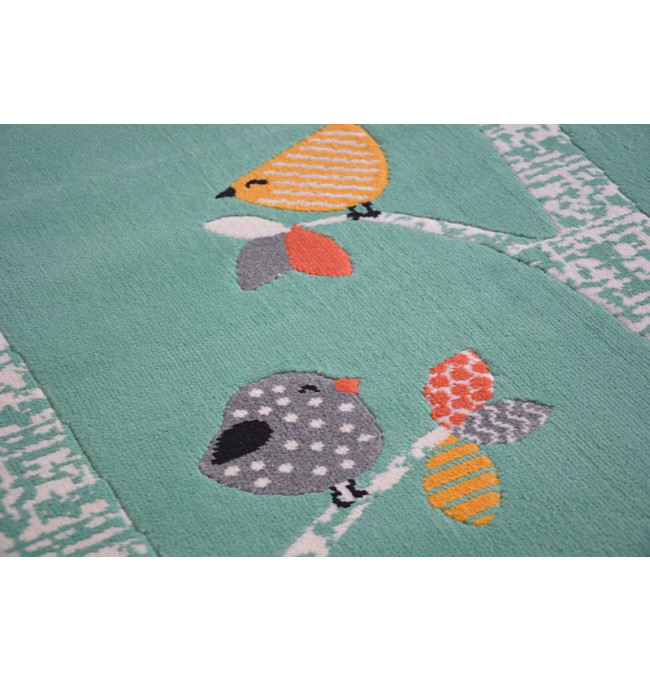 Koberec PASTEL 18405/043 - Ptáčci zelený