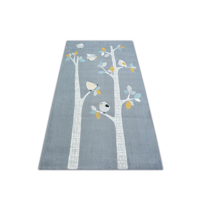 Koberec PASTEL 18405/072 -Ptáčci šedý