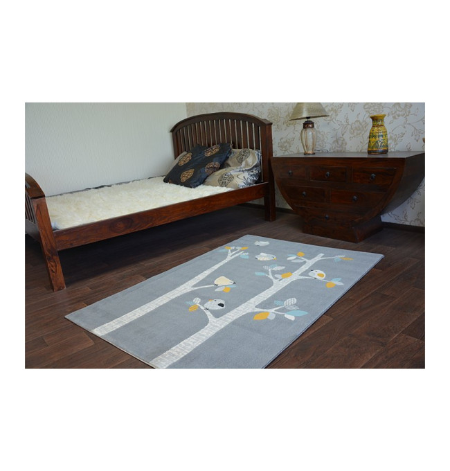Koberec PASTEL 18405/072 -Ptáčci šedý