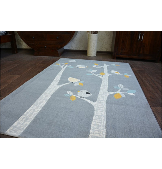 Koberec PASTEL 18405/072 -Ptáčci šedý