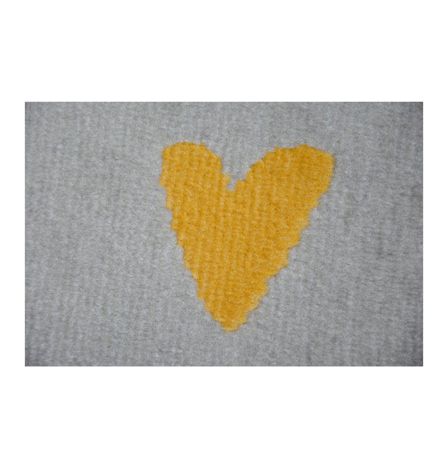 Koberec PASTEL 18409/652 - Obláček-Srdíčka-Ptáček šedý / krém / tyrkys