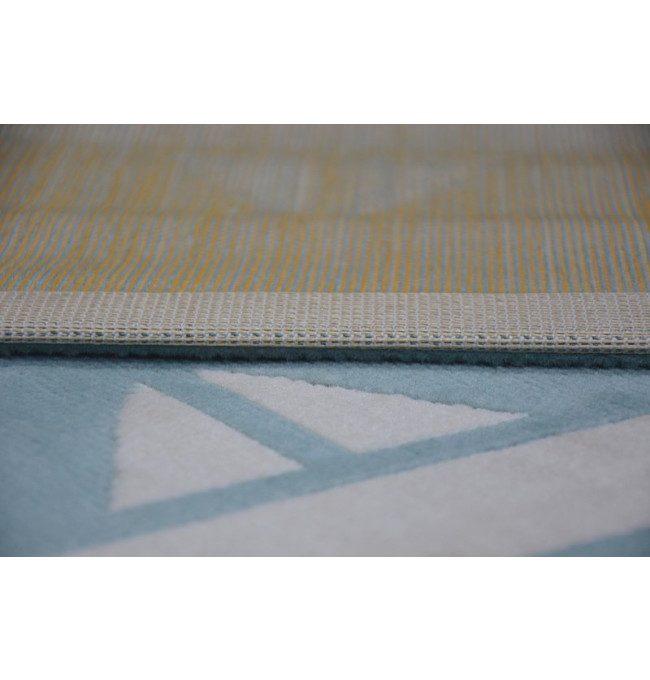 Koberec PASTEL 18411/032 - Lodičky tyrkys / krém / šedý / zlatý