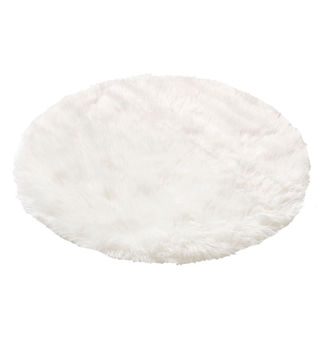 Koberec PEAU DE MOUTON 2 kruh bílý