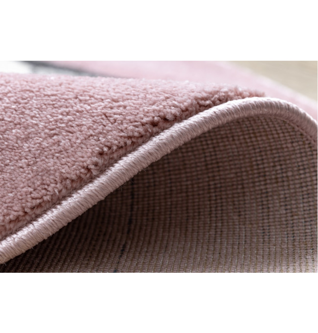 Koberec PETIT ELEPHANT Slůně HVĚZDY kruh růžový