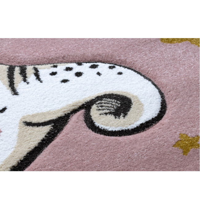 Koberec PETIT ELEPHANT Slůně HVĚZDY kruh růžový