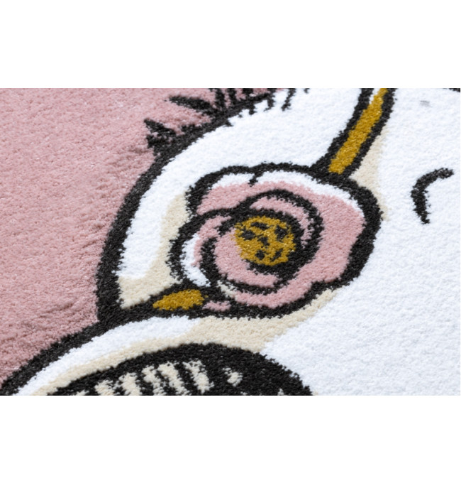 Koberec PETIT ELEPHANT Slůně HVĚZDY kruh růžový