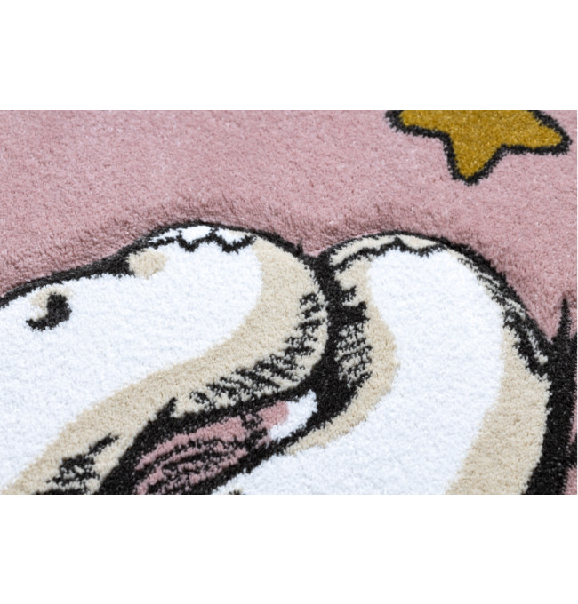 Koberec PETIT ELEPHANT Slůně HVĚZDY kruh růžový