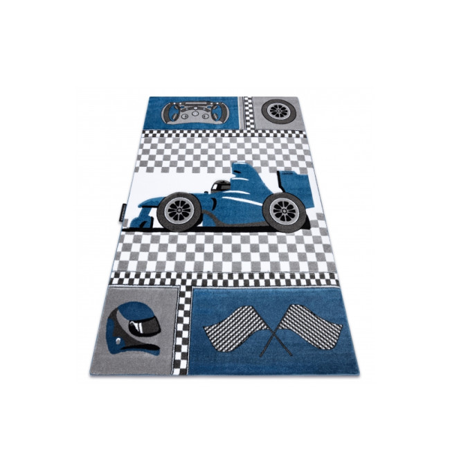 Koberec PETIT RACE FORMULE 1 AUTO nebeský