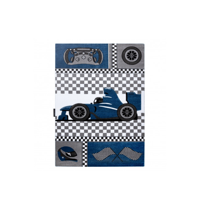Koberec PETIT RACE FORMULE 1 AUTO nebeský
