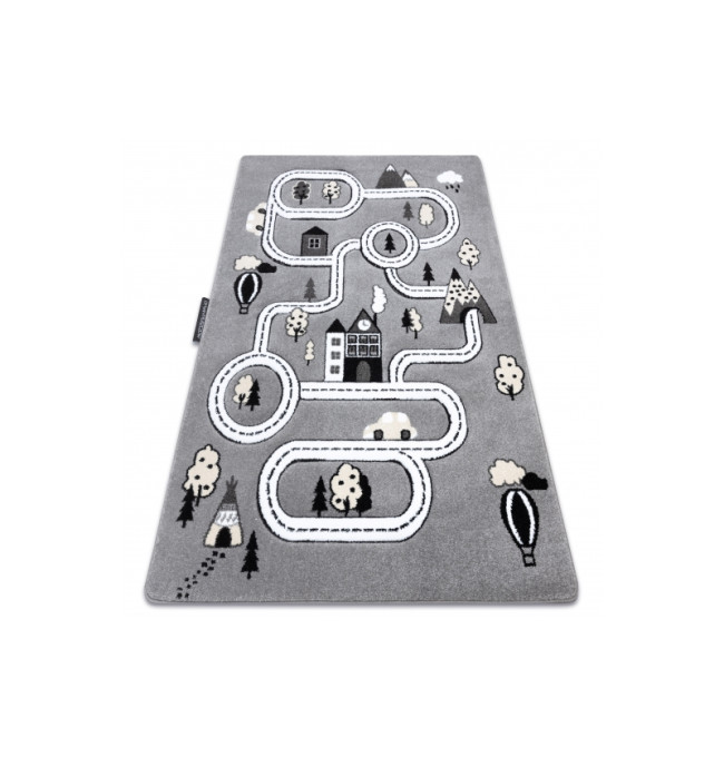 Koberec PETIT TOWN MĚSTO ULICE šedý