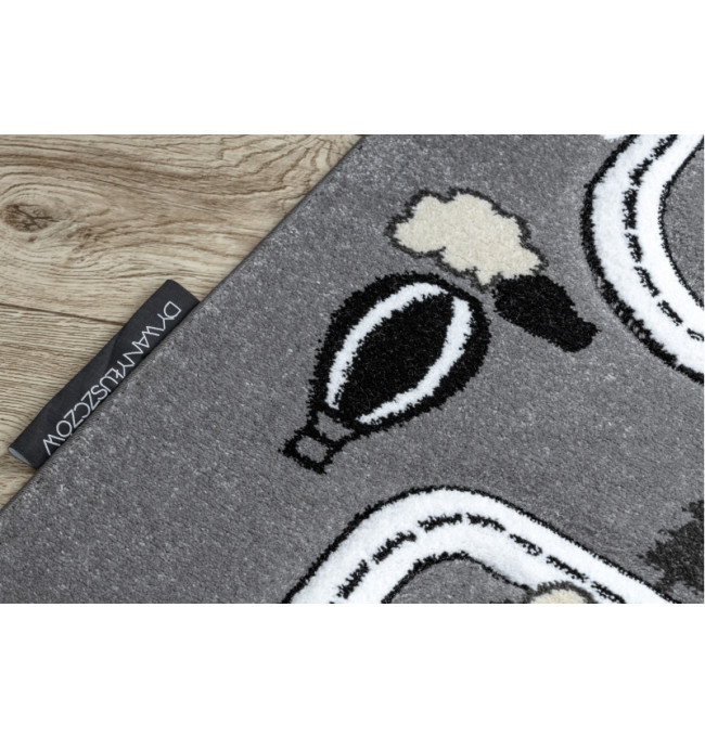 Koberec PETIT TOWN MĚSTO ULICE šedý