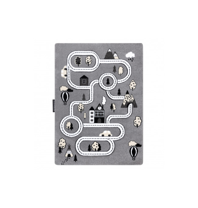 Koberec PETIT TOWN MĚSTO ULICE šedý