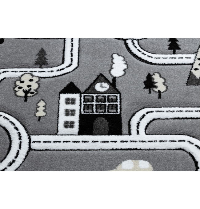 Koberec PETIT TOWN MĚSTO ULICE šedý