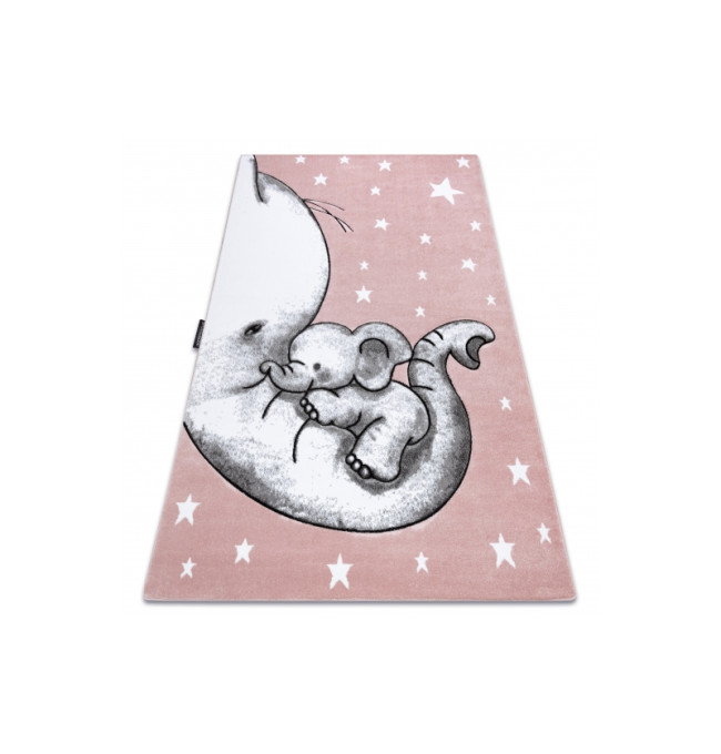 Koberec PETIT TRUMPET TRÚBA SLONÍ SLONÍK HVĚZDY růžový