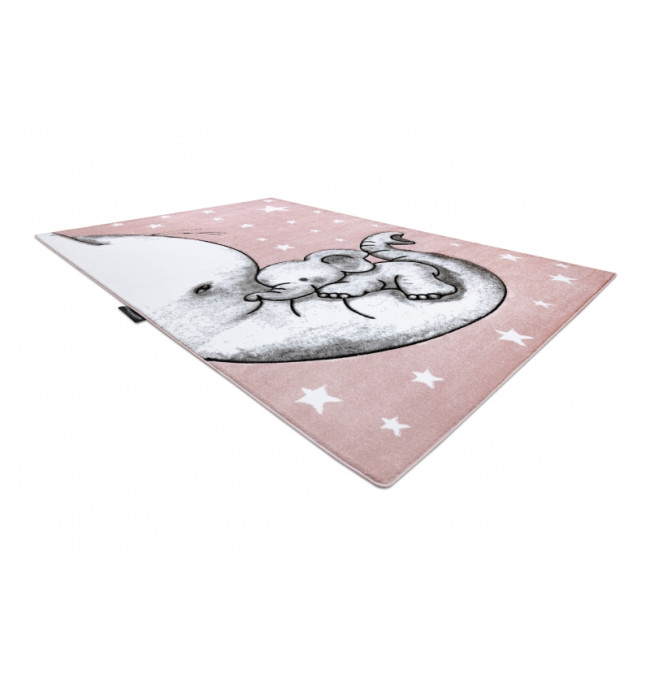 Koberec PETIT TRUMPET TRÚBA SLONÍ SLONÍK HVĚZDY růžový