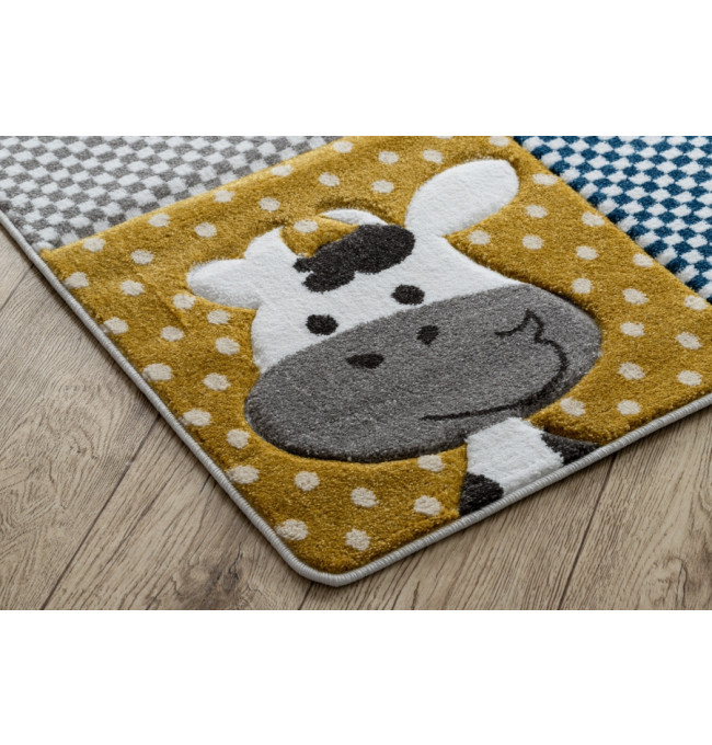 Koberec PETIT ZOO ZVÍŘÁTKA krém / šedý
