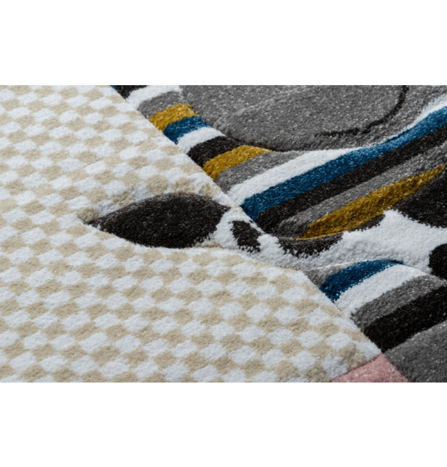 Koberec PETIT ZOO ZVÍŘÁTKA krém / šedý