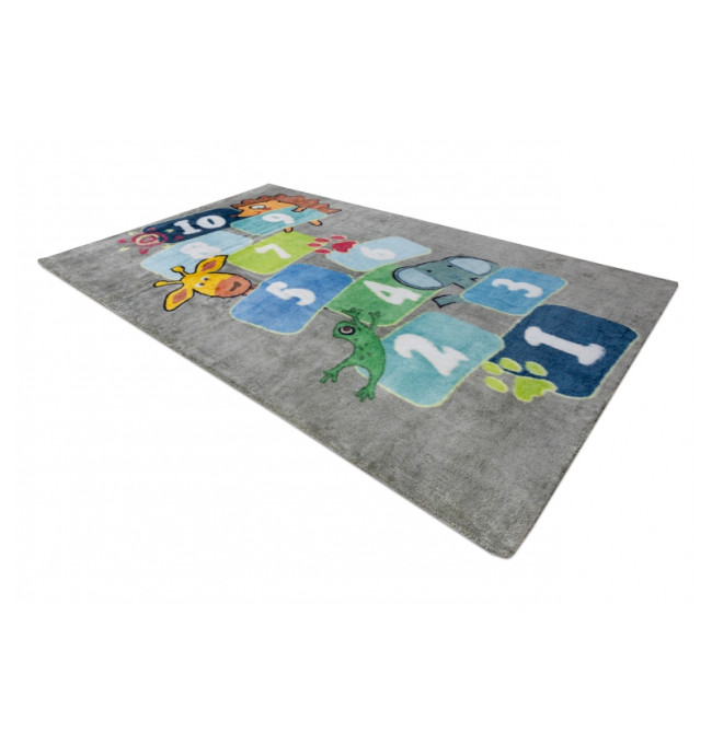 Koberec PLAY Klasy čísla zvířátka G3554-4 šedý
