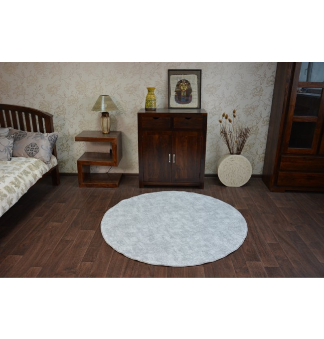 Koberec POZZOLANA stříbrný kruh