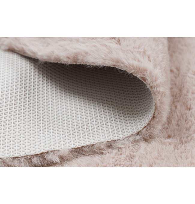 Koberec protiskluzový SHAPE 3105 Srdce Shaggy - špinavě růžový plyš