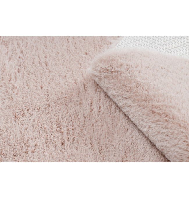 Koberec protiskluzový SHAPE 3105 Srdce Shaggy - špinavě růžový plyš