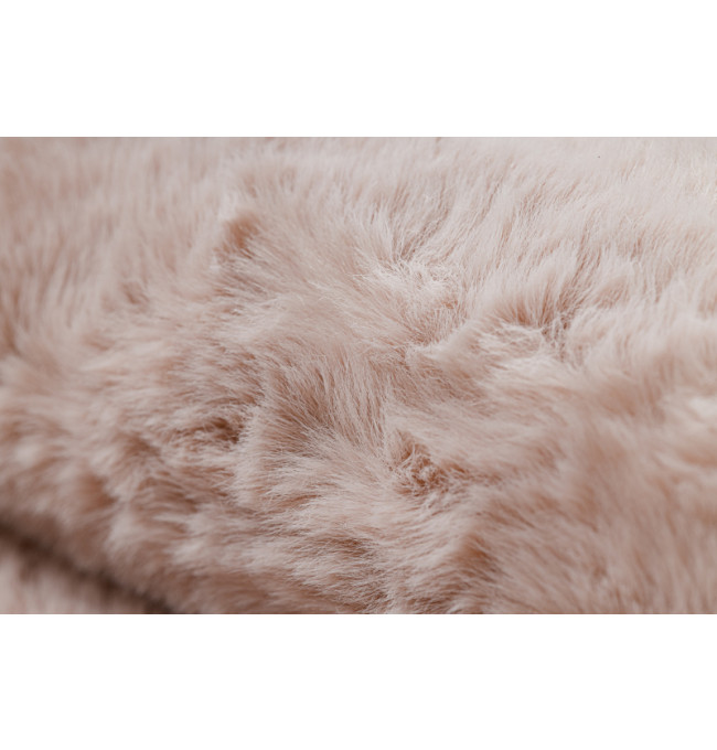 Koberec protiskluzový SHAPE 3105 Srdce Shaggy - špinavě růžový plyš