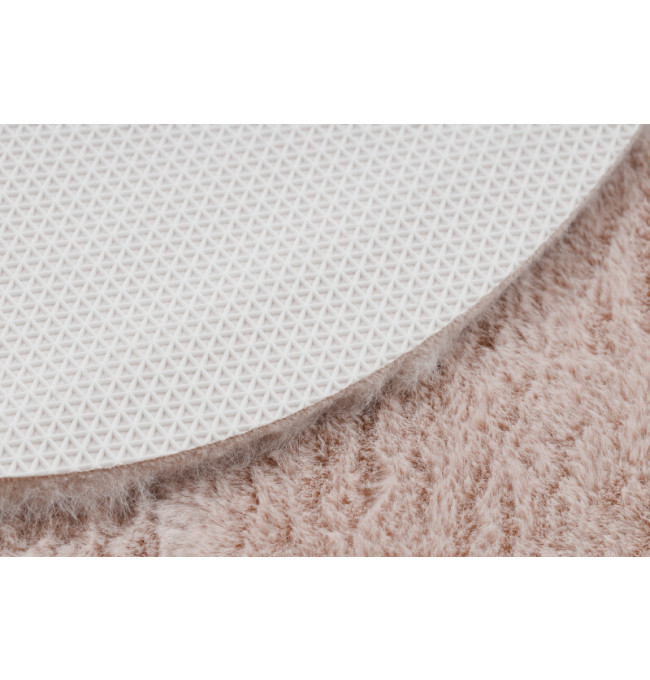 Koberec protiskluzový SHAPE 3105 Srdce Shaggy - špinavě růžový plyš