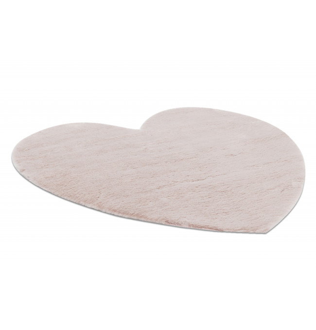 Koberec protiskluzový SHAPE 3105 Srdce Shaggy - špinavě růžový plyš