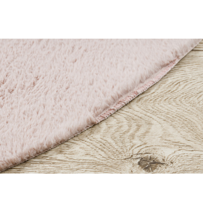 Koberec protiskluzový SHAPE 3105 Srdce Shaggy - špinavě růžový plyš