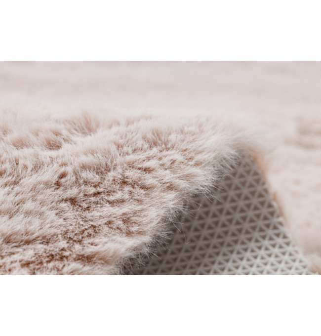 Koberec protiskluzový SHAPE 3105 Srdce Shaggy - špinavě růžový plyš