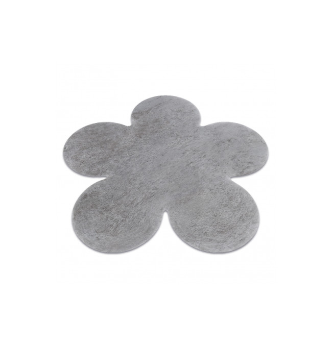 Koberec protiskluzový SHAPE 3106 Kvítek Shaggy - šedý plyš