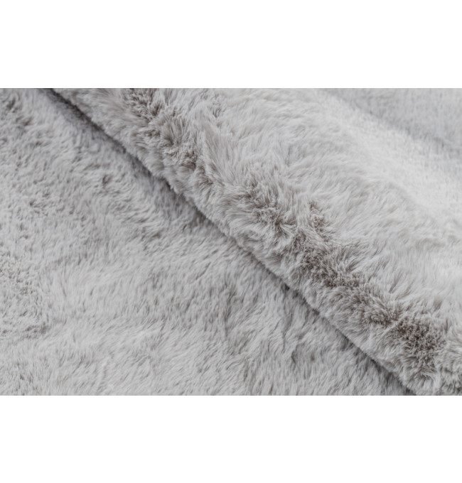 Koberec protiskluzový SHAPE 3106 Kvítek Shaggy - šedý plyš