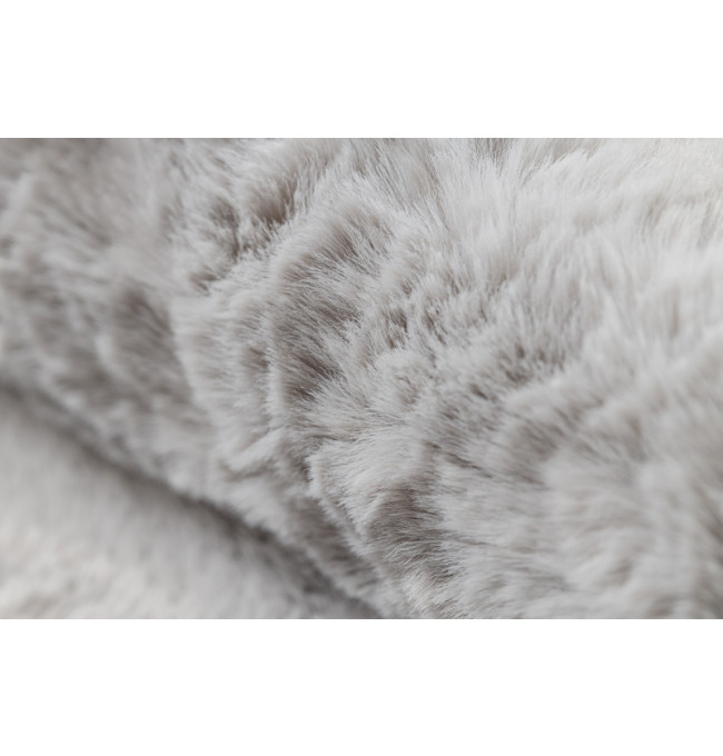 Koberec protiskluzový SHAPE 3106 Kvítek Shaggy - šedý plyš