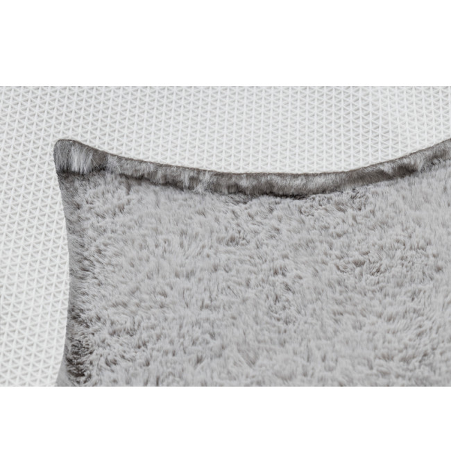 Koberec protiskluzový SHAPE 3106 Kvítek Shaggy - šedý plyš