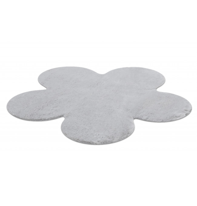 Koberec protiskluzový SHAPE 3106 Kvítek Shaggy - šedý plyš