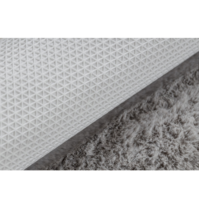 Koberec protiskluzový SHAPE 3106 Kvítek Shaggy - šedý plyš