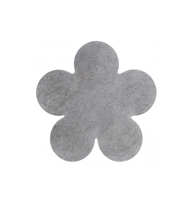 Koberec protiskluzový SHAPE 3106 Kvítek Shaggy - šedý plyš