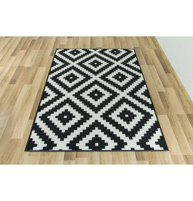 Protiskluzový koberec Romby černý