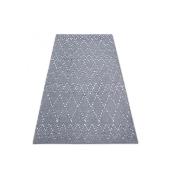 Koberec SENSE Micro 81249 ETNO Cik Cak stříbrný/bílý