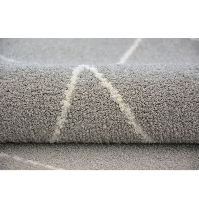 Koberec SENSE Micro 81249 ETNO Cik Cak stříbrný/bílý