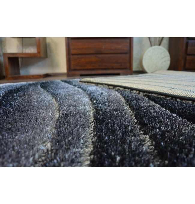 Koberec Shaggy SPACE 3D B222 tmavě šedý